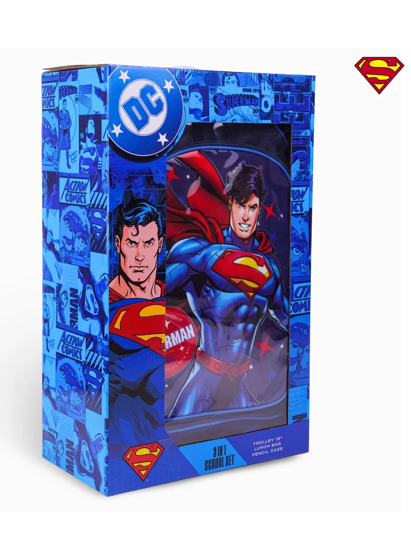 Warner Bros Warner Bros. Superman Last Son Of Kription 3In1 Trolley Box Set 18" I Trolley I Lunch Bag I Pencil Case I Packaging
