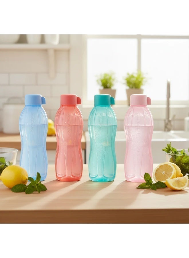 Tupperware Original Branded Reusable - Hydration Fridge Bottle - BPA-Free - Leak Proof - Ideal for Gym, Office, Home Sports, Work & School Eco Water Bottle, 1 Litre, Image colors (pink red Blue Green ) - 4 Piece - Image 4