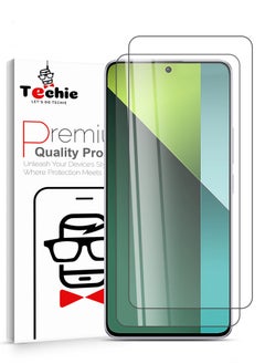 Techie 2 Pack HD Tempered Glass Screen Protector for Redmi Note 13 Pro 4G - Anti Reflection Anti Bubbles 9H Hardness 0.33 mm Rounded Edges Easy Installation  - Image 1