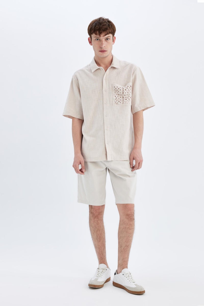 DeFacto Man Relax Fit Polo Collar Cotton Short Sleeve Shirt  - Image 3