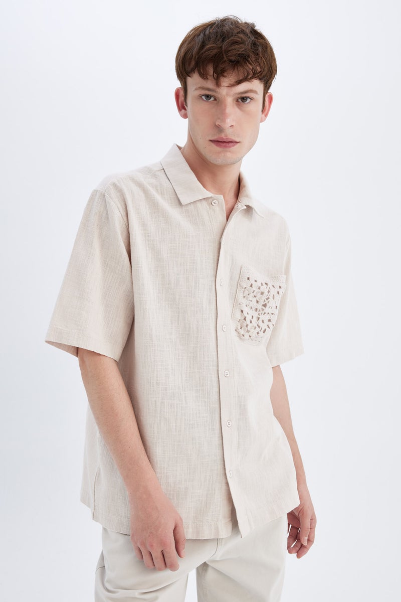 DeFacto Man Relax Fit Polo Collar Cotton Short Sleeve Shirt  - Image 5