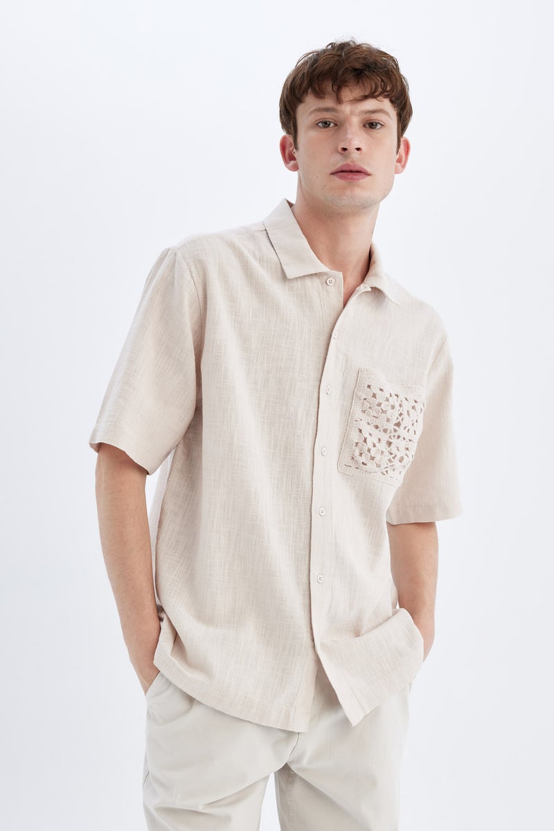 DeFacto Man Relax Fit Polo Collar Cotton Short Sleeve Shirt  - Image 4