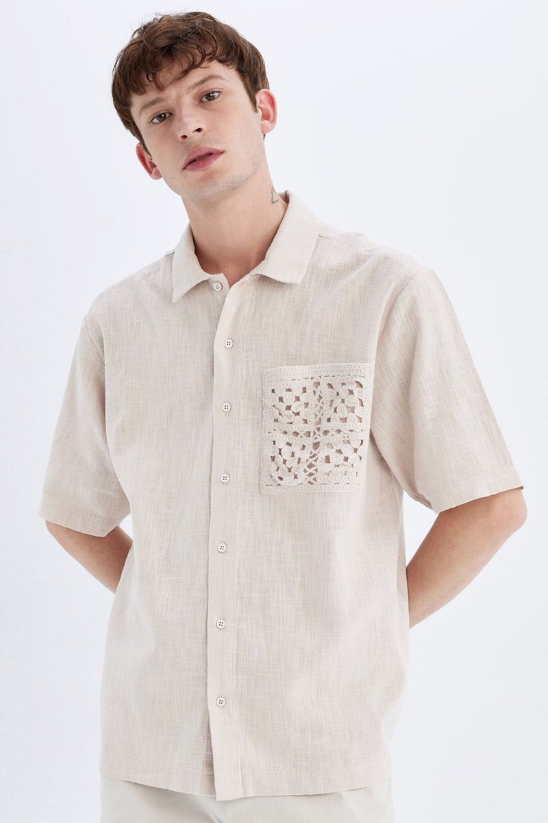 DeFacto Man Relax Fit Polo Collar Cotton Short Sleeve Shirt  - Image 1