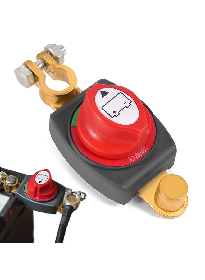 KOWVOWZ Battery Disconnect Switch, Waterproof Power Isolator Battery Switch, Battery Switch 12V-48V for Car, Motorcycle, Marine, Boat, Caravan, Yacht, Bus, Boat, Travel - Image 1