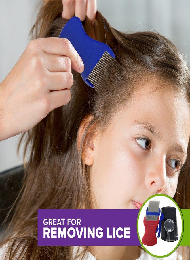 MARS WELLNESS Premium 5 Piece Lice Comb Kit - Nit Removal Fine Tooth Comb and Magnifier Full Treatment Set - Image 5