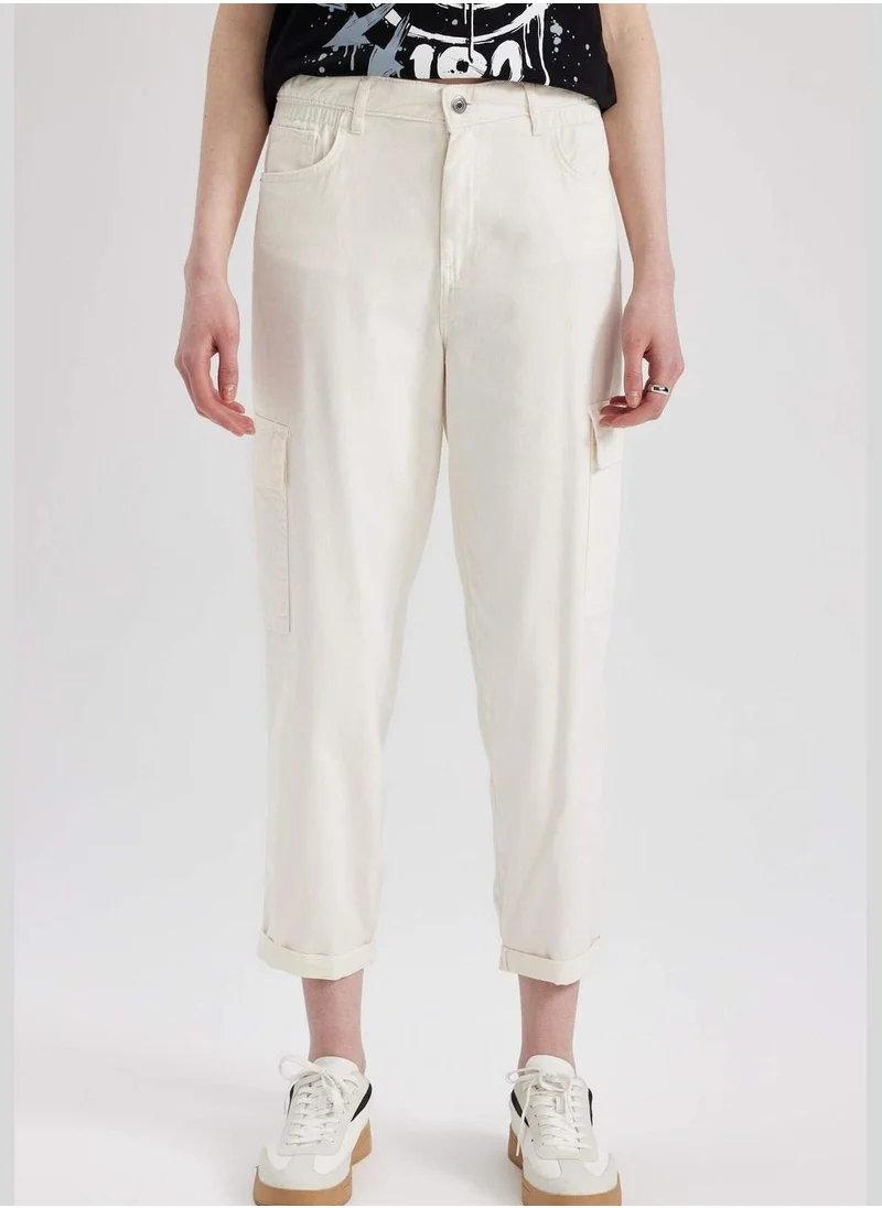 DeFacto Woman Paperbag Cargo Woven Trousers