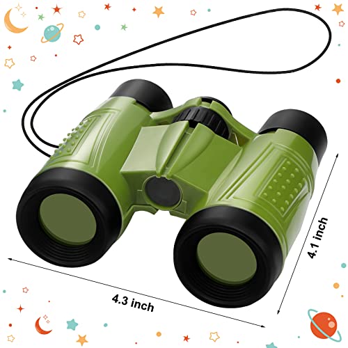 Deekin 16 Toy Binoculars for Kids with Neck String Learning Novelty Binocular Bulk Jungle Safari Hunting Party Favor for VBS Explorer Gifts Bird Watching Camping Hunting, 4.3 x 4.1 Inch(Multicolor) - Image 2