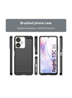 Fankalo Phone Case for Xiaomi Redmi 13C 4G/ Redmi 13C 5G/ Xiaomi Poco C65 4G Soft TPU Brushed Texture Anti-Slip  - Image 2