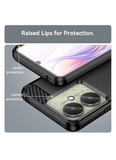 Fankalo Phone Case for Xiaomi Redmi 13C 4G/ Redmi 13C 5G/ Xiaomi Poco C65 4G Soft TPU Brushed Texture Anti-Slip  - Image 5