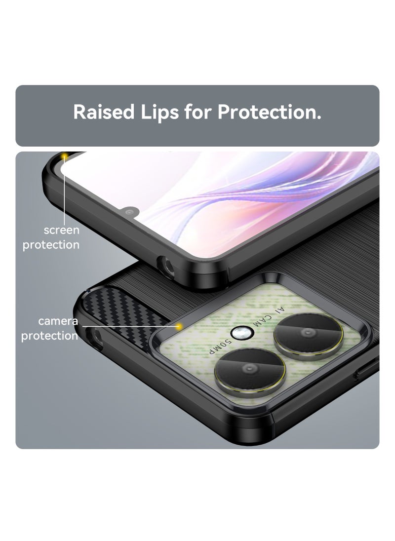 Fankalo - Phone Case for Xiaomi Redmi 13C 4G/ Redmi 13C 5G/ Xiaomi Poco C65 4G Soft TPU Brushed Texture Anti-Slip - Image 1