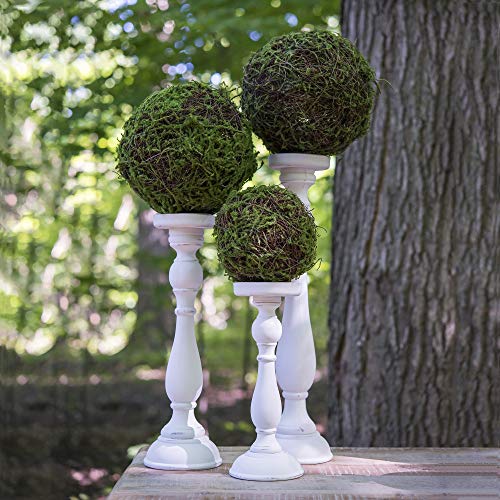 WeddingStar Shabby Chic Spindle Candle Holder Set White - Image 3