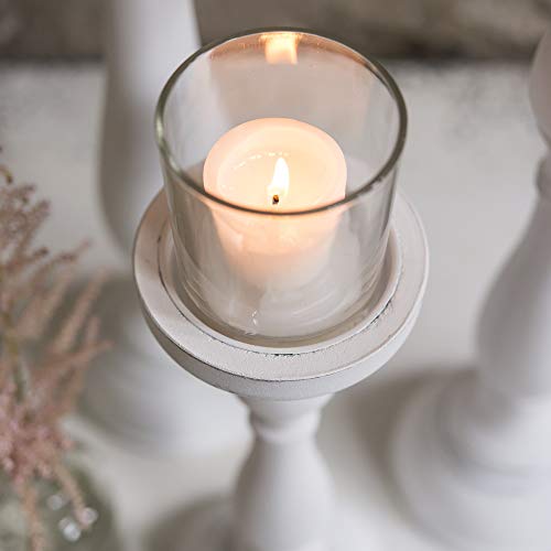 WeddingStar Shabby Chic Spindle Candle Holder Set White - Image 5