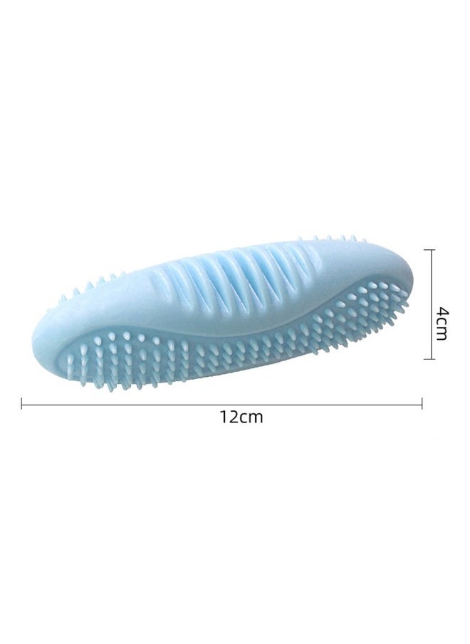 PETSARY Nontoxic Bite Resistant Teeth Cleaning Toy for Pet Dogs Puppy Cat | Dog Pet Food Treat Feeder Chew Tooth Cleaning Ball Exercise Toy (Blue)