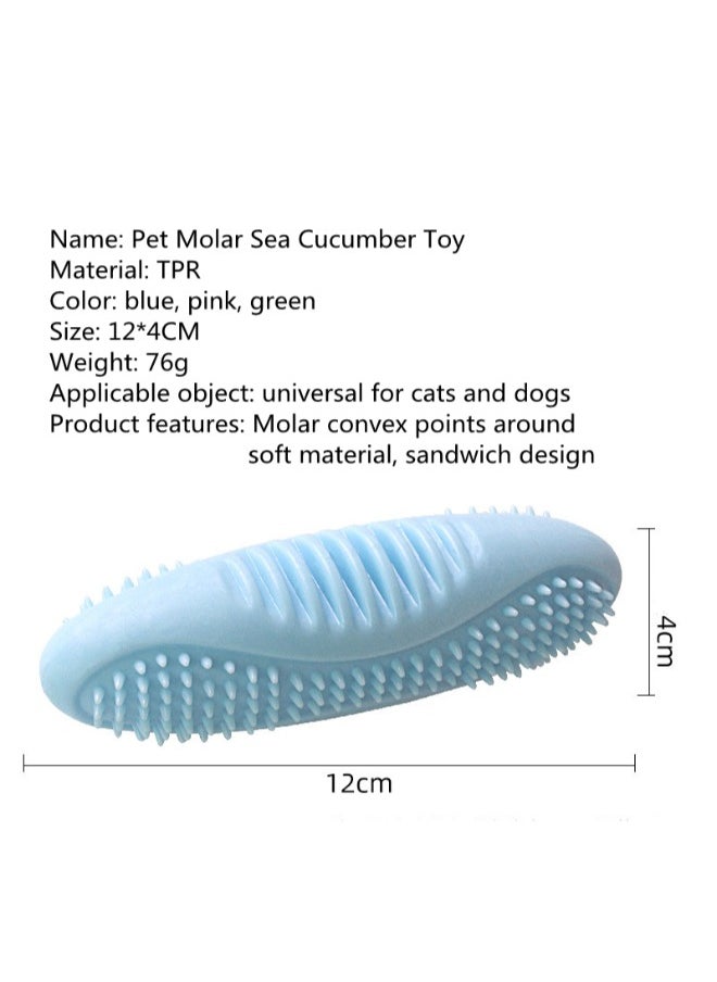 PETSARY Nontoxic Bite Resistant Teeth Cleaning Toy for Pet Dogs Puppy Cat | Dog Pet Food Treat Feeder Chew Tooth Cleaning Ball Exercise Toy (Blue)