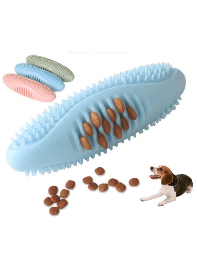 PETSARY Nontoxic Bite Resistant Teeth Cleaning Toy for Pet Dogs Puppy Cat | Dog Pet Food Treat Feeder Chew Tooth Cleaning Ball Exercise Toy (Blue)