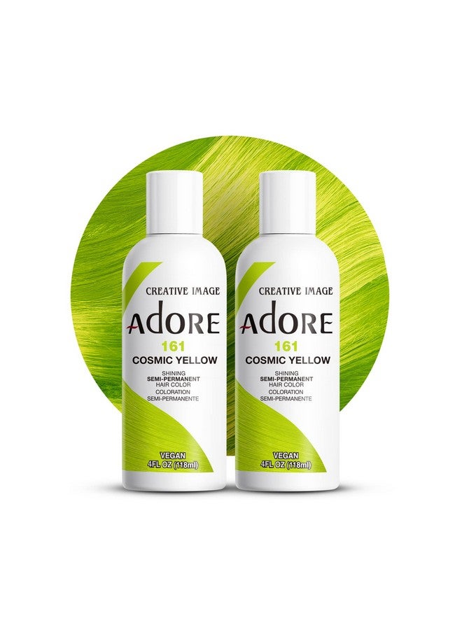 Adore صبغة شعر دور شبه دائمة نباتية وخالية من القسوة على الحيوانات، 4 أونصة سائلة، 161 أصفر كوني (عبوة من قطعتين) - Image 2