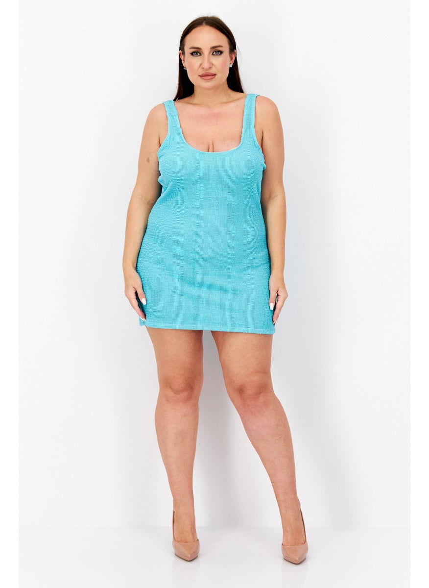 Women Textured Bodycon Dress, Turquoise - pzsku/ZF7F1B338A25100E8228EZ/45/_/1724350995/7e392760-5f3c-4c77-a8cc-3d719c517fdc