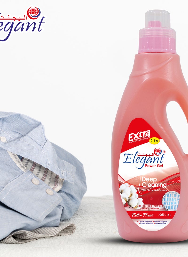 Elegant جل التنظيف العميق من Cotton Flower سعة 2 لتر من منظف الغسيل السائل - Image 2