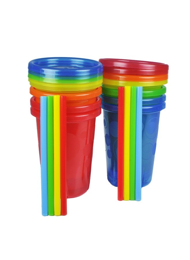 The First Years Take & Toss Straw Cups,10 Ounce, 8 Spill Proof Cups - Great for On The Go - Image 1
