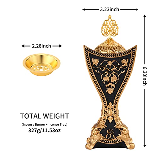 TERSCHELLING Frankincense Resin Incense Burner,Bakhoor Burner, Charcoal Incense Burner, Portable Incense Censer - for Yoga,Spa Aromatherapy,Office & Home Decor(Black) - Image 3