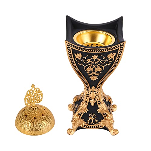 TERSCHELLING Frankincense Resin Incense Burner,Bakhoor Burner, Charcoal Incense Burner, Portable Incense Censer - for Yoga,Spa Aromatherapy,Office & Home Decor(Black) - Image 5