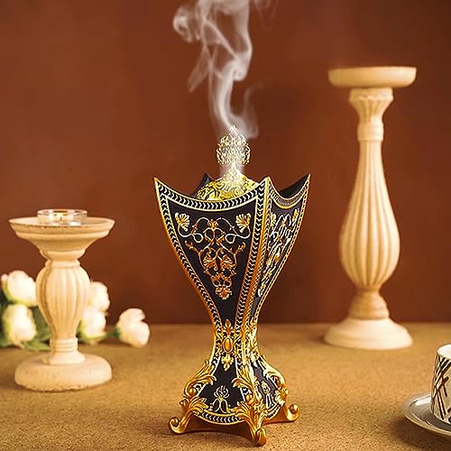TERSCHELLING Frankincense Resin Incense Burner,Bakhoor Burner, Charcoal Incense Burner, Portable Incense Censer - for Yoga,Spa Aromatherapy,Office & Home Decor(Black) - Image 2