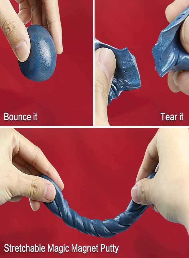 Arfun Magnetic Slime Putty, Soft Magic Slime Hand Therapy Putty Fidget Game Stress Relief Thinking Educational Toy with Upgraded Magnet Gift for Boys Girls Adults (Blue) - Image 3