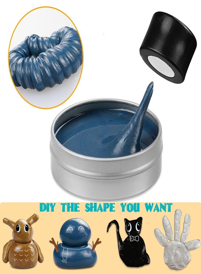 Arfun Magnetic Slime Putty, Soft Magic Slime Hand Therapy Putty Fidget Game Stress Relief Thinking Educational Toy with Upgraded Magnet Gift for Boys Girls Adults (Blue) - Image 4