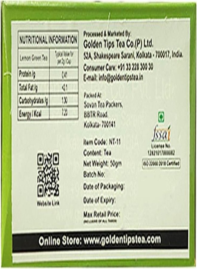 Golden Tips Fresh & Flavoured Lemon Green Tea Bags Box (100gm- 50 Tea bags) - Image 3