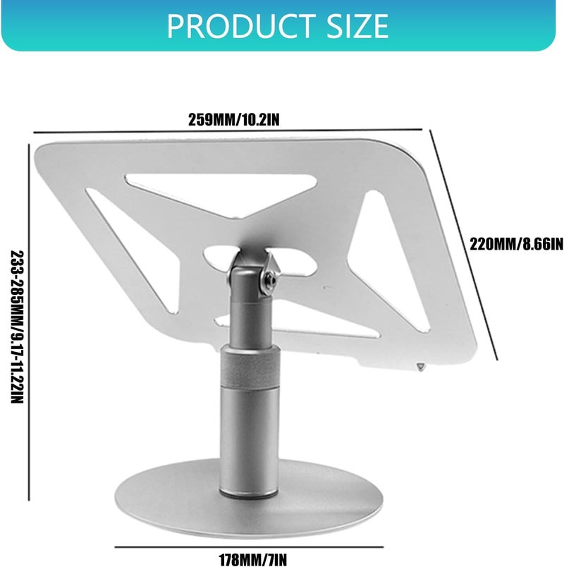 Aluminum Alloy Tablets Holder Adjustable Stand Height Foldability and 360 Swivels for Optimal Positioning Work and Leisures Activity Foldable Ergonomic - Image 5