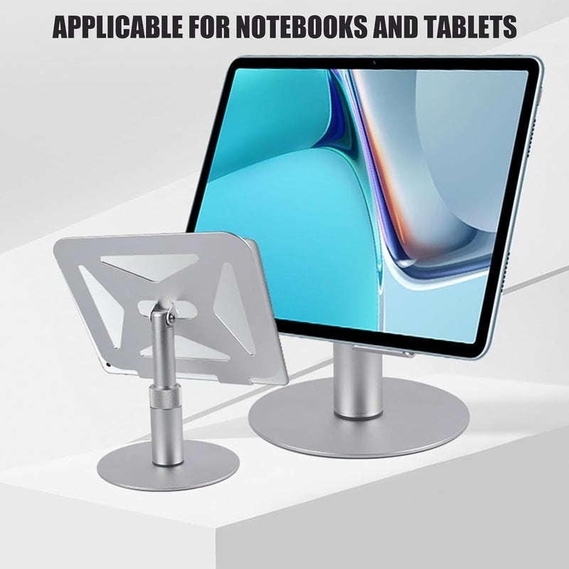 Aluminum Alloy Tablets Holder Adjustable Stand Height Foldability and 360 Swivels for Optimal Positioning Work and Leisures Activity Foldable Ergonomic - Image 3
