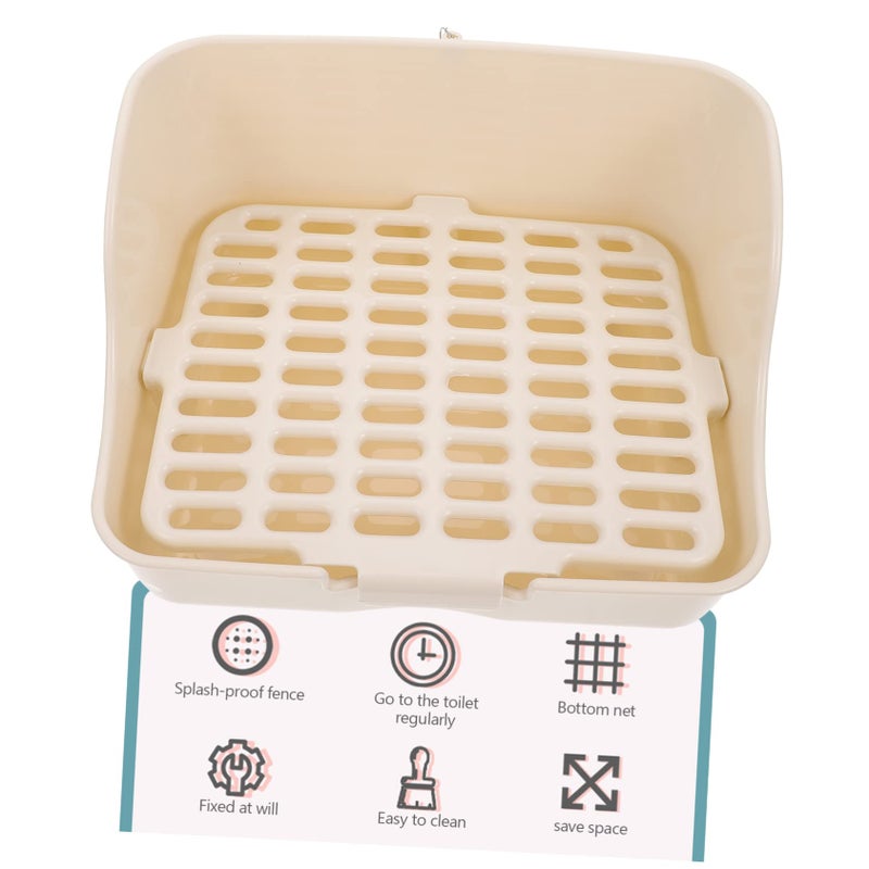 Rabbit Corner Litter Box Compact Potty Training Toilet for Small Pets Lightweight for Home and Garden - Image 4