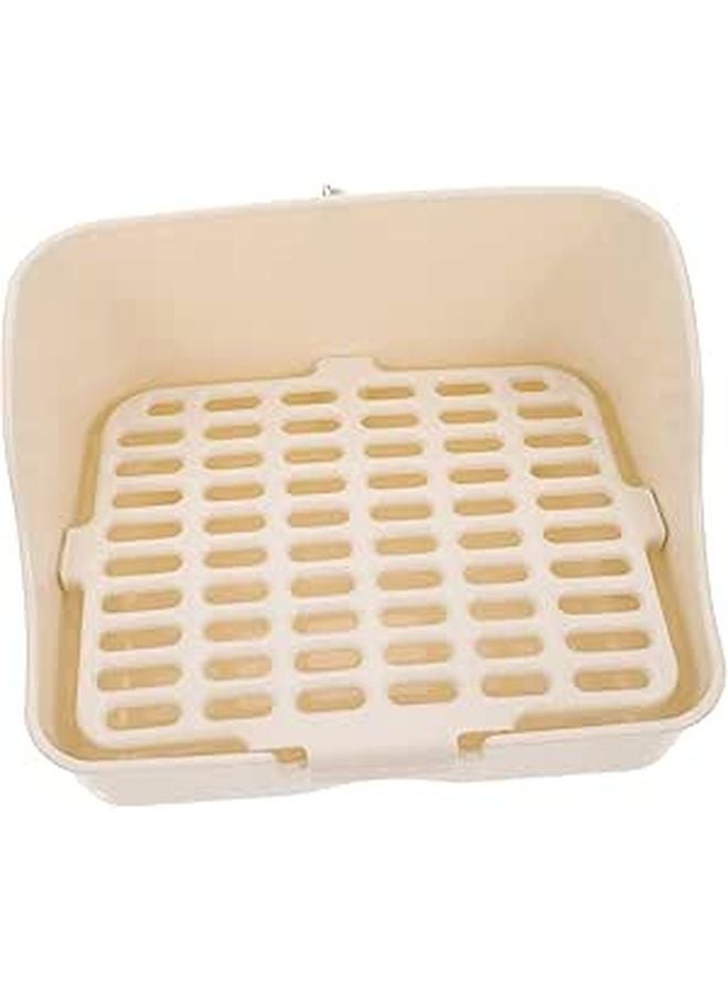 Rabbit Corner Litter Box Compact Potty Training Toilet for Small Pets Lightweight for Home and Garden - Image 1