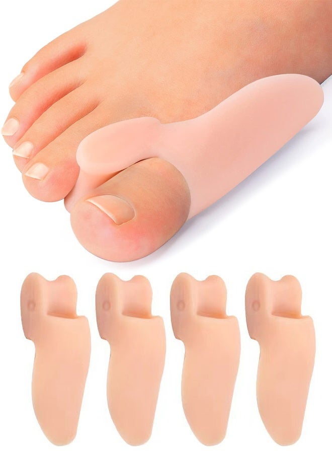 2 أزواج هلام سيليكون مصحح اربع نصوص حامي فاصل مقاوم ، واقي مصحح ورم ورم ، ومواقف الوسائد للبارز للرجال النساء (البيج) (بيج) - Image 1