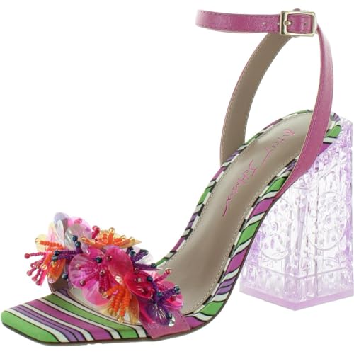 Betsey Johnson Women's Quinta Heeled Sandal, Pink Multi, 7.5 - Image 1