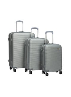Generic 3-Piece Luggage Trolley Travel Bag Set – Metal Frame with Steel & Stainless Steel Blend, Rust & Shock Resistant, Unbreakable Poly Materials, Heat & Pressure Resistant, with Metal Lock – Black  - Image 1