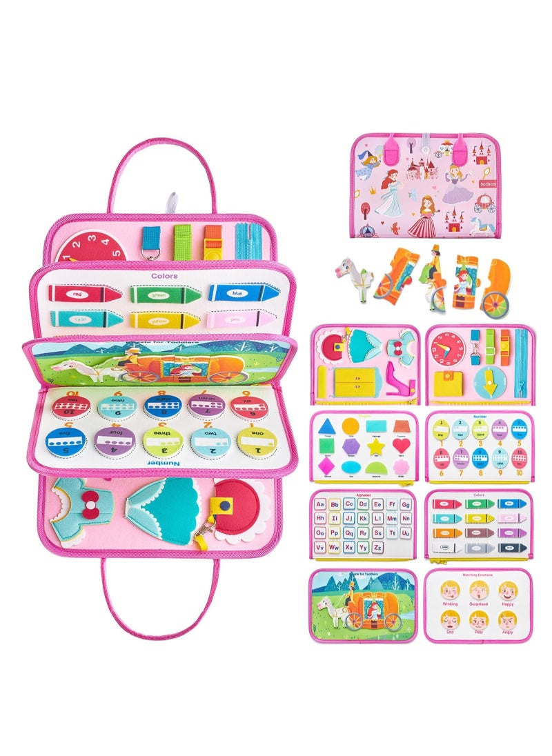 Toddler Busy Board, Travel Toys, Quiet Book, Montessori Activities for 1-4 Year Olds, Educational Gifts for 3-4 Year Old Boys and Girls, Enhance Fine Motor Skills and Learning Fun.  - Image 1