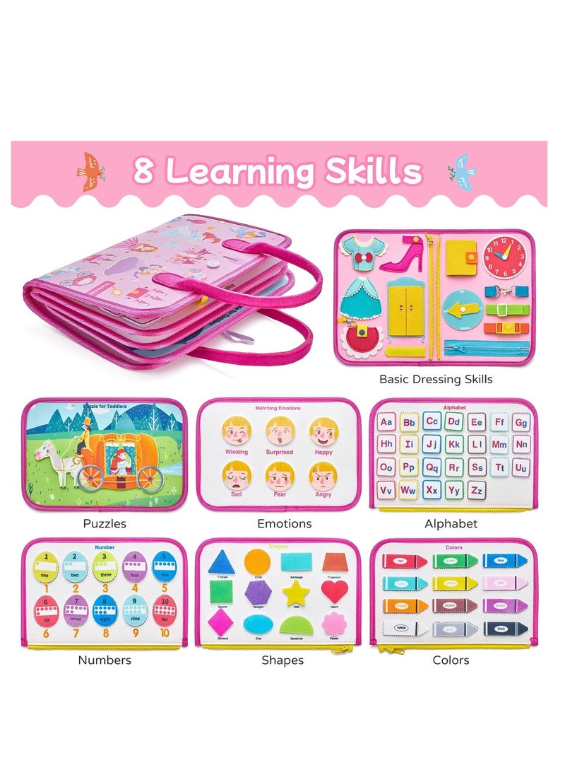 Toddler Busy Board, Travel Toys, Quiet Book, Montessori Activities for 1-4 Year Olds, Educational Gifts for 3-4 Year Old Boys and Girls, Enhance Fine Motor Skills and Learning Fun.  - Image 5