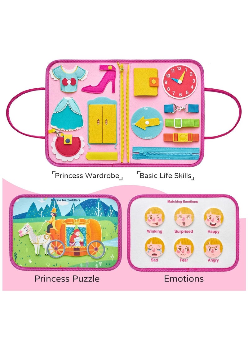 Toddler Busy Board, Travel Toys, Quiet Book, Montessori Activities for 1-4 Year Olds, Educational Gifts for 3-4 Year Old Boys and Girls, Enhance Fine Motor Skills and Learning Fun.  - Image 2