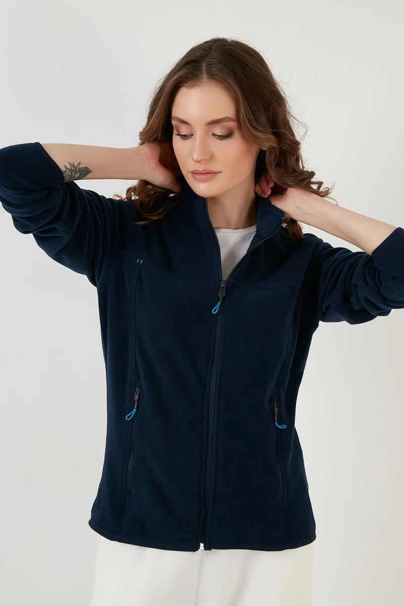 Lela Slim Fit Anti-Pilling Non-Pilling Zippered Pocket Fleece Cardigan Women's POLAR 5907002