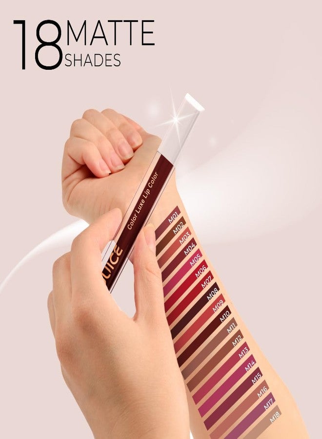 جوس أحمر شفاه Juice Nude Power - M15 Kiss Sensation وأحمر شفاه Pink Desire - M01 Color Luxe السائل مع فوائد Bio Retinol، وحماية من الأشعة فوق البنفسجية SPF 15 - Image 4