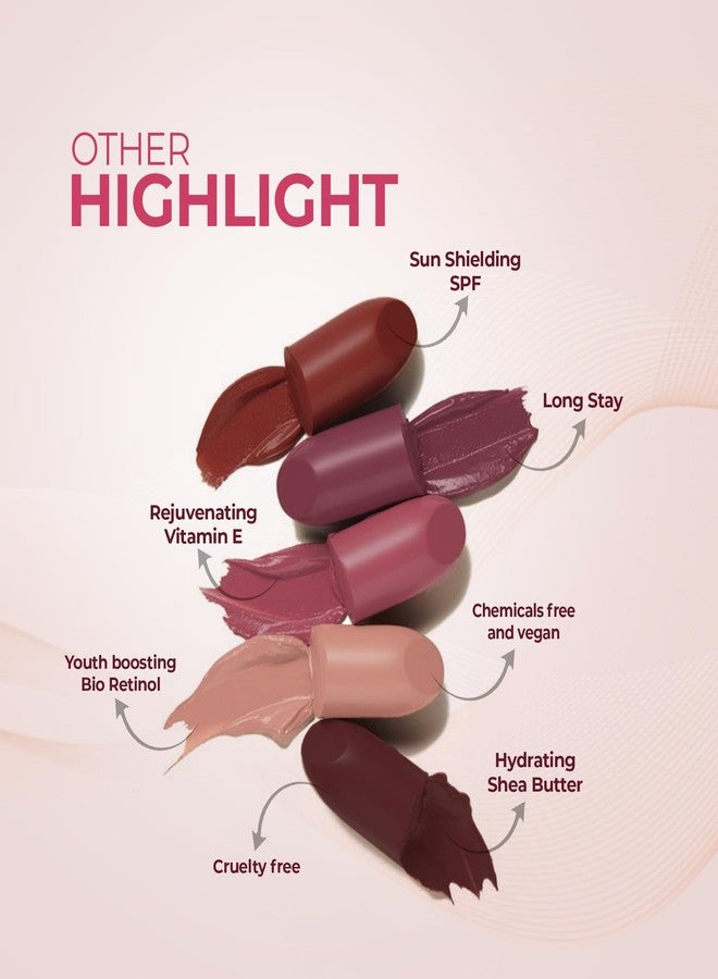 جوس أحمر شفاه Juice Nude Power - M15 Kiss Sensation وأحمر شفاه Pink Desire - M01 Color Luxe السائل مع فوائد Bio Retinol، وحماية من الأشعة فوق البنفسجية SPF 15 - Image 2