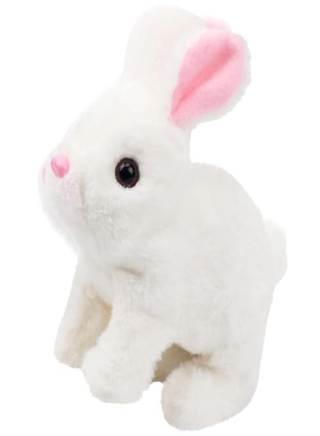 MEVITHS Interactive Electronic Bunny Toy for Kids - Hopping & Jumping Plush Rabbit with Moving Ears, Nose & Tail Soft Walking Animal Toy for Toddlers Aged 1-5 Gift for Boys & Girls (White) - Image 1