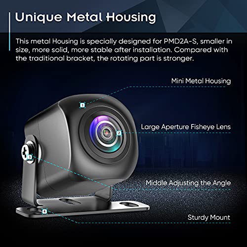 PixelMan Backup Camera,AHD 1080P Metal 170 Degree Wide Angle Rearview Reversing Camera,PMD2A-S Clear Night Vision IP69 Waterproof Reverse Rear View Camera for Car Vehicle SUV RV - Image 2