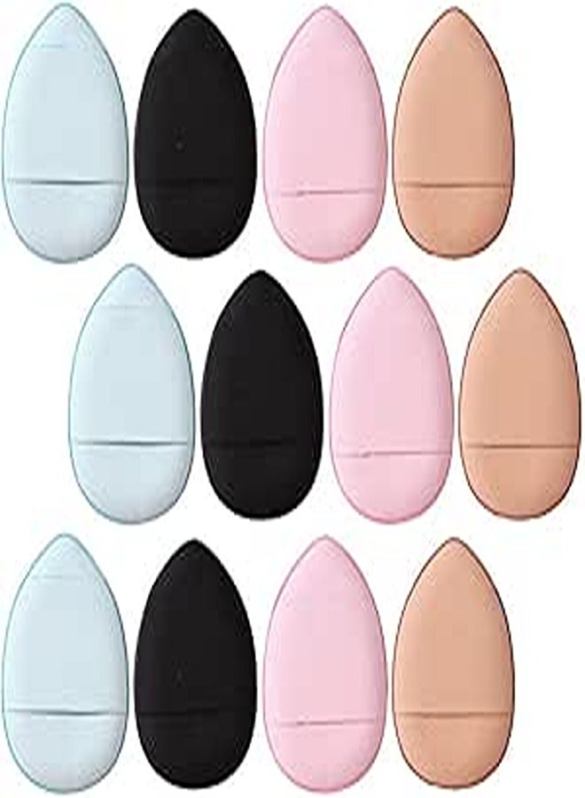 Mini Finger Makeup Puff, Mini Makeup Puff, Finger Powder Puff, Makeup Puffs, Facial Beauty Puffs for Girls 12pcs