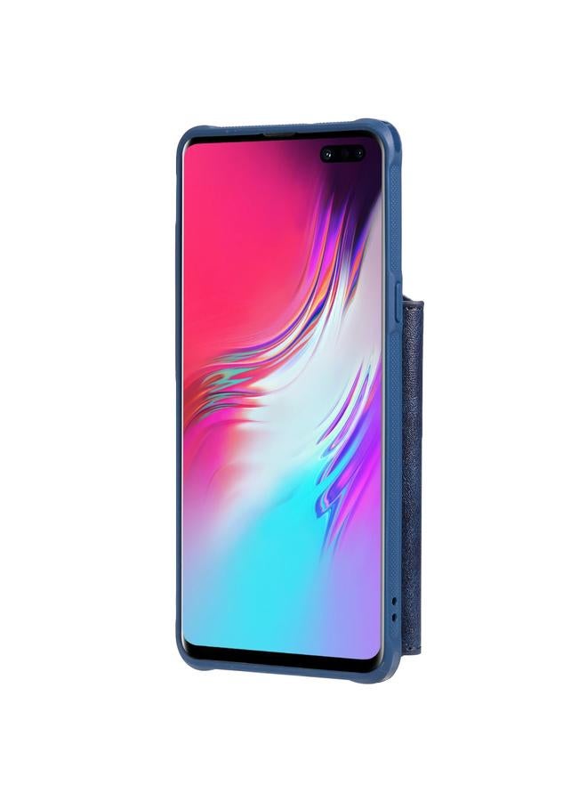 اس-توب جراب لهاتف Galaxy S10 5G جراب واقٍ مقاوم للصدمات بسحاب مع فتحات للبطاقات وقوس وحامل للصور ووظيفة المحفظة - Image 3