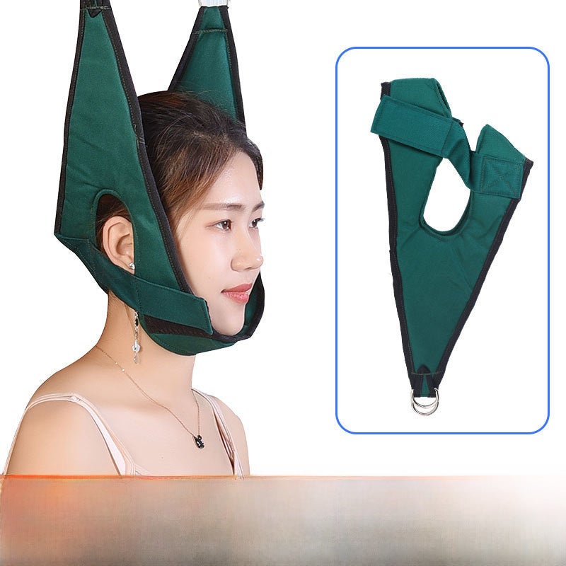 Factory Xiyue cervical spine traction belt household cervical spine frame stretch correction hanging neck breathable canvas cervical spine fixation belt(leather style, Adult money) - Image 2