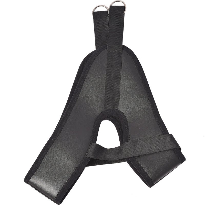 Factory Xiyue cervical spine traction belt household cervical spine frame stretch correction hanging neck breathable canvas cervical spine fixation belt(leather style, Adult money) - Image 1