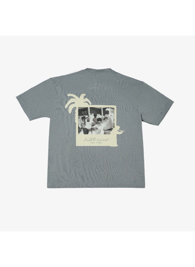 Eid Al Etihad Sheikh Zayed- Grey Tshirt - Image 2