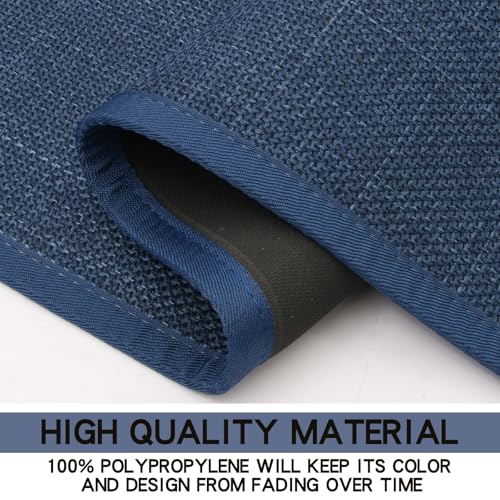 SUMLANS Kitchen Mat Set of 2 PCS, Cushioned Non Slip Rugs for Kitchen Floor, Absorbent Runner Comfort Standing Mats Washable for Kitchen, Office, Home (Dark Blue, 17.3"x47"+17.3"x30") - Image 4